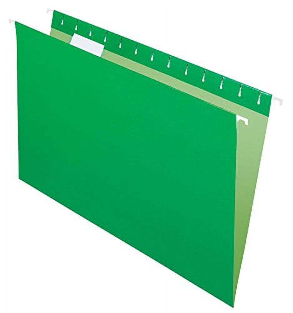 Office Depot 2-Tone Hanging File Folders, 1/5 Cut, 8 1/2in. x 14in., Legal Size, Green, Box Of 25, OD81630