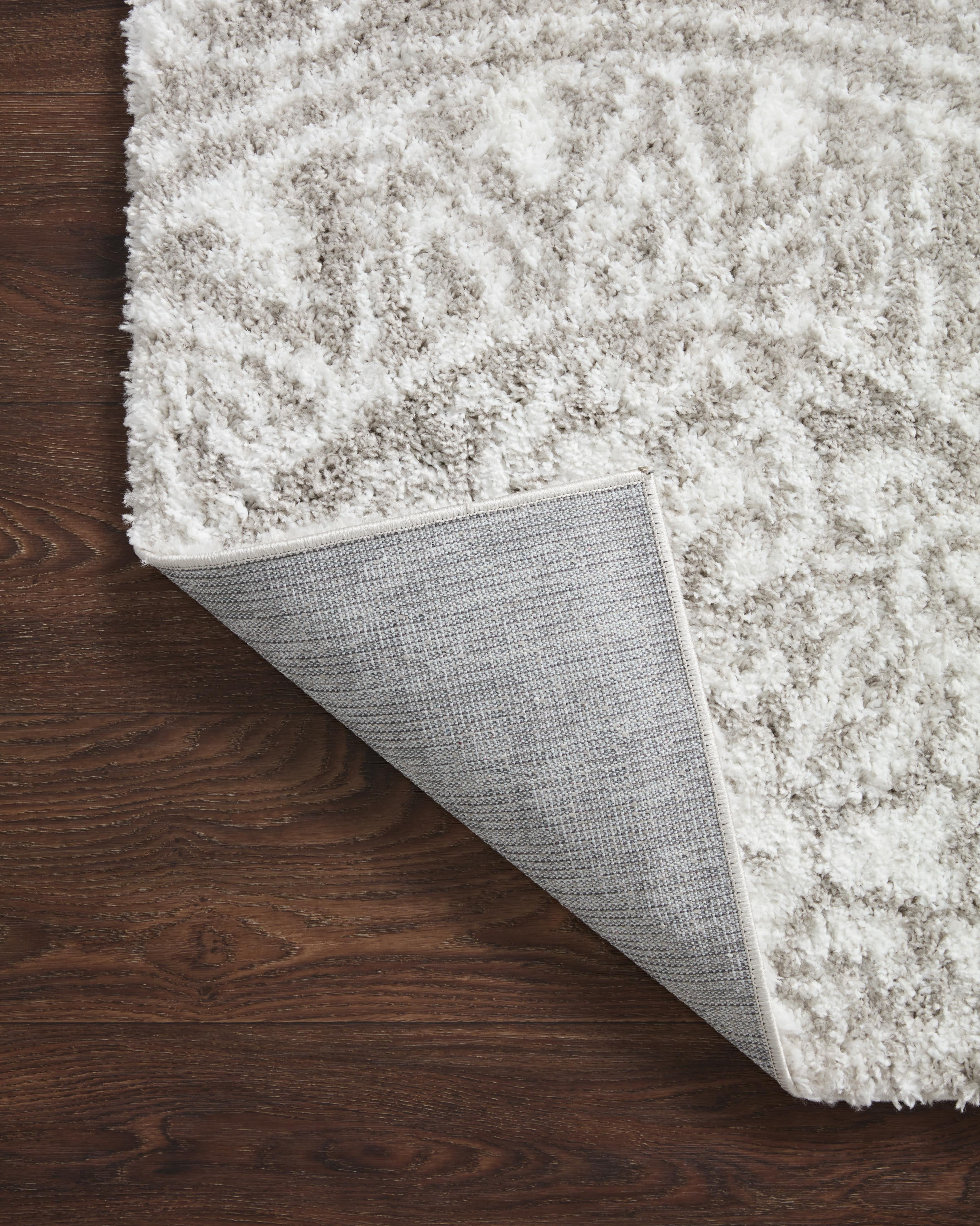 Loloi Bliss Shag Grey / White 2'-7" x 12'-0" Runner Rug