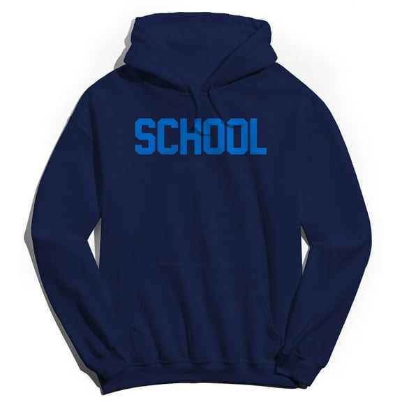 School Humor Graphic Navy Men's Crewneck Sweatshirt Hoodie