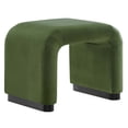 thumbnail image 2 of Koda Performance Velvet Waterfall Stool in Black Moss Green, 2 of 10