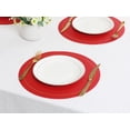 thumbnail image 6 of Unique Bargains Placemats Set of 6 Faux Leather Red, 6 of 7