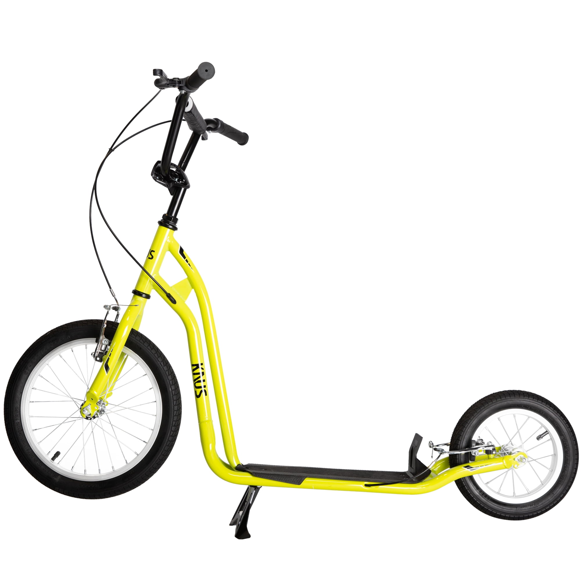CIPACHO Youth Scooter Kick Scooter for Kids 5+ with Adjustable Handlebar 16" Front and 12" Rear Dual Brakes Inflatable Wheels, Yellow CIPACHO Youth Scooter Kick Scooter for Kids 5+ with Adjustable Handlebar 16" Front and 12" Rear Dual Brakes Inflatable Wheels, Yellow