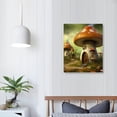 thumbnail image 4 of COMIO  Fairytale Wall Art Green Nature Wonderland Pictures Flower Fairy on the Mushroom Canvas Prints Wall Decor Modern Framed Artwork for Kids Bedroom Nursery Dorm Decoration,, 4 of 5