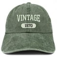 thumbnail image 1 of Trendy Apparel Shop Vintage 1970 Embroidered 48th Birthday Soft Crown Washed Cotton Cap - Navy, 1 of 2