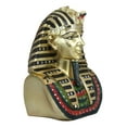 thumbnail image 2 of Ebros Large Egyptian King TUT Bust Statue with Decorative Glass Mirrors 14" Tall, 2 of 6