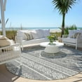 thumbnail image 6 of Addison Rugs Chantille Indoor/Outdoor Transitional Southwest Gray Washable Round Rug, 8' x 8', 6 of 6