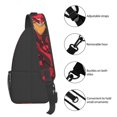 thumbnail image 5 of Hazbin Hotel Crossbody Bag Casual Sling Backpack Chest Bag Multipurpose Crossbody Shoulder Bag Hiking Daypacks, 5 of 9