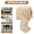 thumbnail image 5 of Masteelf Set of 4 Khaki Wooden Furniture Legs with Embossed Design for Cabinets, Tables, Sofas, and Chairs - and Stable Support, 5 of 8