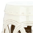 thumbnail image 2 of Safavieh Double Coin Indoor/Outdoor Garden Patio Stool, Cream, 2 of 4