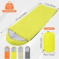 thumbnail image 3 of 4 Pcs 0 Degree Camping Sleeping Bags Bulk for Adults 4 Season Warm Cold Weather Sleeping Bags with Compression Sack Lightweight Portable Waterproof for Backpacking Hiking Outdoor, 3 of 14