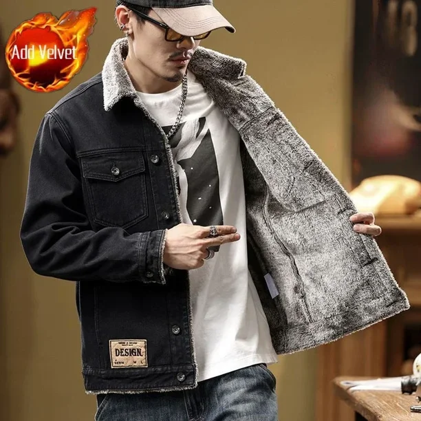 Chaqueta Vaquera Para Hombre, Abrigo Informal Rasg... – Grandado