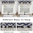 thumbnail image 6 of Curtain Valance for Windows Geometric Abastract Lines Kitchen Curtain Valances Black Blue Modern Art Valances Window Treatments Short Curtains for Kitchen Living Room Bedroom Home Decor 54x18 Inch, 6 of 9