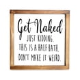 thumbnail image 1 of Cartel de baño MAINEVENT Get Naked Just Kidding 30 x 30 cm, 1 of 9