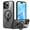 Black, variant on ELEHOLD Clear Case for iPhone 16 Pro, Magnetic Translucent Clear Case with Invisible Stand,Black