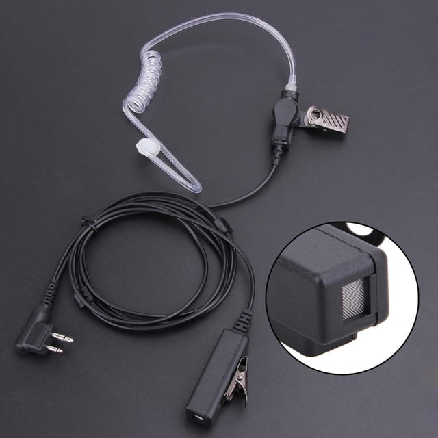 Micrófono de auricular de tubo acústico encubierto de 2 pines para radios bidireccionales Motorola