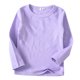 thumbnail image 1 of BYHONG Niños Niñas Camisetas Manga Corta Niños Verano Camisetas Sobredimensionadas Casual Cuello Redondo Camisetas Básicas Niña Camisetas Light Purple 140（US size）, 1 of 3