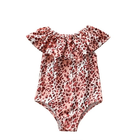 

IROINNID Toddler Girls Cute Polka Dots Print Ruffles One-piece Swimsuit