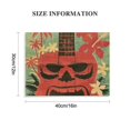 thumbnail image 3 of Orinice Tiki Design Hawaiian Flower Guitar Fine Art Aesthetic Poster & Print Wall Painting for Home Decor 16x12in, 3 of 6