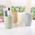 thumbnail image 2 of Monyance bathroom tumbler cup Plastic Bathroom Tooth Mug Break-Resistant Unbreakable Drink Cups for Water Coffee Milk Juice Tea 201-300ML (White)(3.86X2.95X2.95Inches), 2 of 6