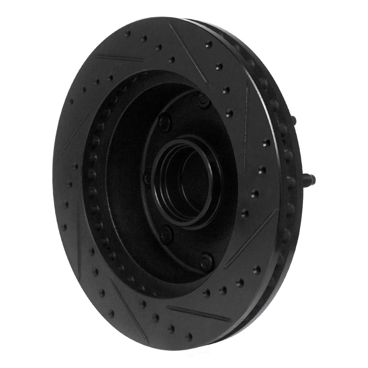 Dynamic Friction Company 633-54118L DFC Brake Rotor - Drilled And Slotted - Black