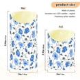 thumbnail image 4 of Blue Flower Pattern Flameless Candles 2 PCS with Remote Realistic Moving Flame LED Tapered Pillar Set for Home Decor, 4 of 7