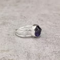 thumbnail image 3 of Natural Amethyst Ring, Rough Amethyst Gemstone Ring, Feb Birthstone, Double Band, 925 Sterling Silver, Womens Ring, Christmas, Thanksgiving, Handmade, Statement Jewelry, Rough Gemstone Jewelry, 3 of 6