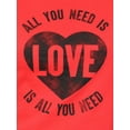 thumbnail image 3 of Juniors Beatles All You Need Is Love Band T-Shirt Ringer Black Red, 3 of 5