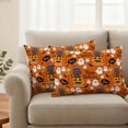 thumbnail image 2 of Purple Halloween Outdoor Waterproof Pillow Covers, Pumpkins Cat Ghost Black Bat Decorative Rectangle Throw Pillowcase Sofa Cushion Sham for Patio/Couch/Chair, 20"x12" 2 Pack, 2 of 8
