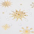 thumbnail image 2 of Christmas Tablecloth 60×84 Inch, Gold Snowflake Christmas Table Cloth for Winter, Christmas Tablecloths, Waterproof Spill-Proof Table Cover for Table, Kitchen, Dining, Holiday, White, 2 of 5