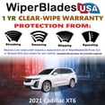 thumbnail image 2 of 2021 Cadillac XT6 Beam Wiper Blades Wipers w/1yr Warranty (Set of 2) (WiperBladesUSA), 2 of 5