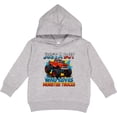 thumbnail image 2 of Inktastic Just a Boy Who Loves Monster Trucks Toddler Hoodie, 2 of 4