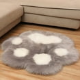 thumbnail image 5 of OEFNTAC Plush Paw Shaped Area Rug Soft Non-Slip Faux Wool Carpet 19.68x23.62 Inches Floor Mat for Bedroom Living Room Nursery, 5 of 6
