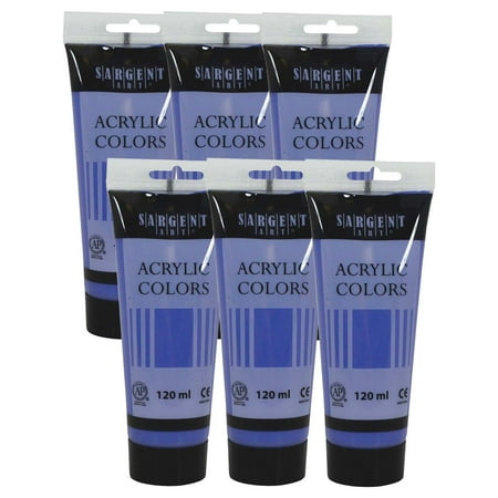 UPC: 0194629120567 | Sargent Art Acrylic Paint Tube  120 ml  Grey Purple  Pack of 6