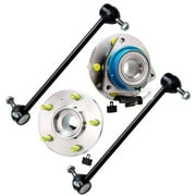 Detroit Axle - 4pc Front Wheel Bearing Hubs Kit for 1997-1999 Cadillac DeVille, 1997 Seville, 1997-2002 Eldorado, 2 Wheel Hubs Assembly 2 Sway Bar Links Replacement
