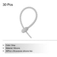 thumbnail image 3 of 30 Pack Reusable Zip Ties, 6 Inch Silicone Ties Bag Clips Gray, 3 of 6