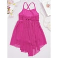 thumbnail image 5 of Miaeowve Girls Lyrical Ballet Dance Dress Sleeveless Shimmer Mesh Splice Tutu Skirted Leotard Dresses Dancewear Rose 12, 5 of 7