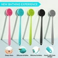thumbnail image 3 of SUWU Silicone Back Scrubber for Shower Bath Body Brush with Long Handle, BPA-Free, Hypoallergenic, Eco-Friendly for All Skin Back Cleaning Wash for Men Women(Blue), 3 of 7