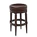 thumbnail image 3 of New Ridge Home Goods Chapman 31in. Bar-Height Swivel Bar Stool, Backless, Distressed Walnut with Dark Brown Seat, 3 of 4