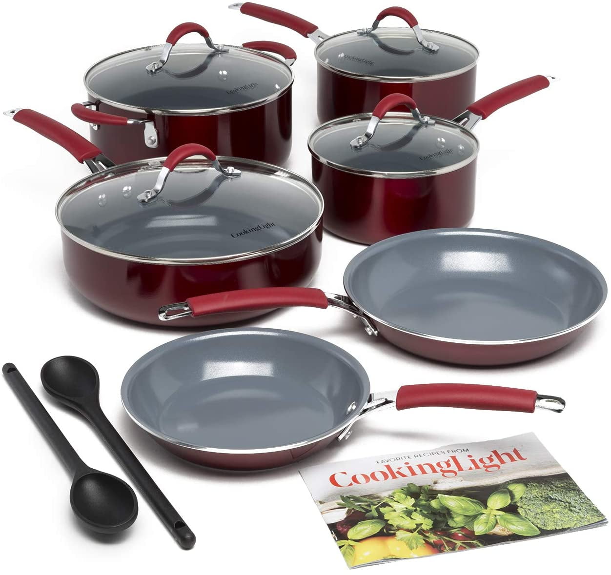 Allure NonStick Ceramic Cookware Multipurpose Use, Silicone Stay Cool