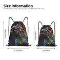 thumbnail image 2 of Wukai Dragon with Colorful Tail Drawstring Backpack Bag Sport Gym Sackpack Large Size String Backpack Cinch for Women Men-Medium, 2 of 6