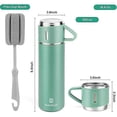 thumbnail image 2 of Vacuum Insulated Thermos Flask 500ml/17.6oz Stainless Steel Thermos Bottle with Cup for Coffee Water Drinking Bottles.(green), 2 of 5