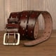 thumbnail image 4 of Toystoory Cinturón de cuero para hombre, hebilla doble de 3,8 cm, pretina ahuecada, lujo Retro, clásico Universal para Jeans, vaquero, oficina Suministros de marroquinería Color café 120cm Toystoory HA083923-06, 4 of 6