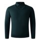 thumbnail image 2 of Blusa y camisa de manga larga con cuello vuelto para hombre, color liso, informal, elástica, deportiva, con botones, blusa de manga larga con cuello vuelto para hombre, tops de poliéster para hombre, 2 of 5
