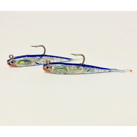 UPC: 0044784198317 | H&H Glass Minnow Double Rig 1/8oz All American Shad GMDR18-207