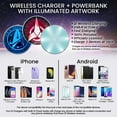 thumbnail image 5 of Star Trek Illuminating Wireless Charger with Built-in Backup Battery Pack for Wired and Wireless Charging. Portable Phone Charger with Transporter Pad Light-Up Logo – Star Trek Gifts for Fans, 5 of 5