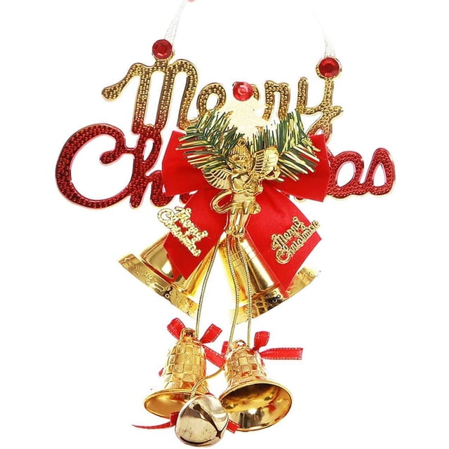 Colgante Árbol de Navidad Decoración Feliz Navidad Bowknot Campanas JINYANG