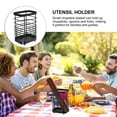 thumbnail image 3 of FENGGUIQU Organizador Utensilios De Acero Inoxidable Negro Para Cocina Con Soporte Para Cucharas Y, 3 of 8