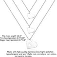 thumbnail image 3 of Mother Daughter Necklace Set Mother's Day Gifts Heart Jewelry Birthday Gifts for Mom and Daughter, 3 of 6