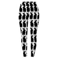 thumbnail image 4 of Sports Yoga Leggings for Women Colorful Easter Print Tight Casual Training Pants Full Length Black L, 4 of 4