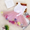 thumbnail image 1 of Robe Tutu Princesse pour Enfants Filles Bébé Été Dentelle Nœud Fleur Sans Manches Robe de Fête Mini Robe Filles Vestidos Vert 4T, 1 of 6